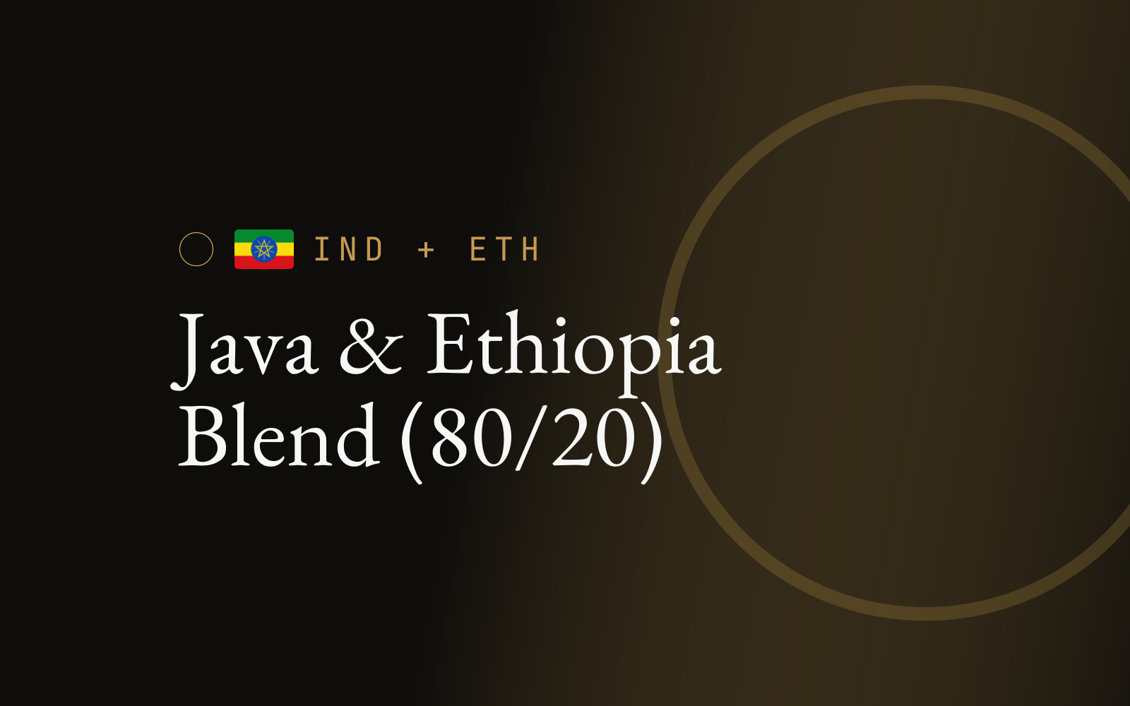 Java & Ethiopia Blend (80/20)