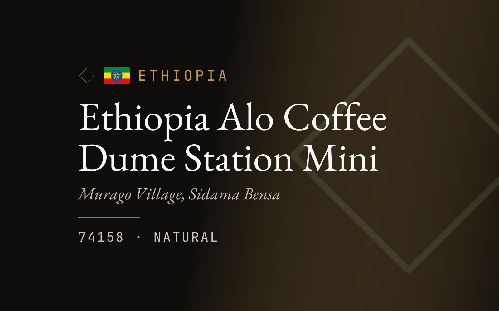 Ethiopia Alo Coffee Dume Station Mini