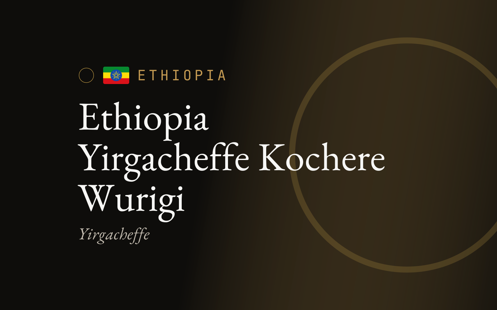 Ethiopia Yirgacheffe Kochere Wurigi