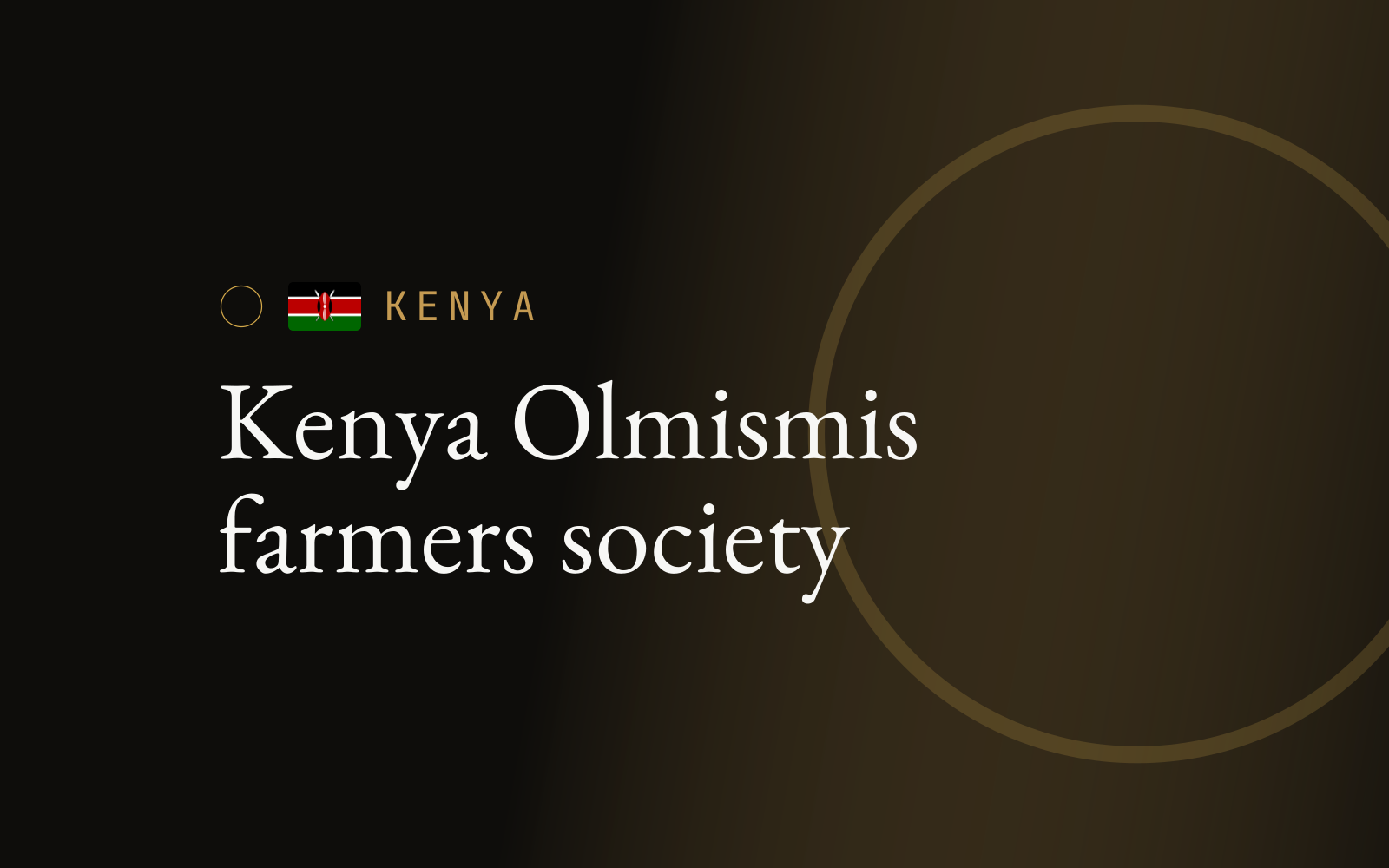 Kenya Olmismis farmers society