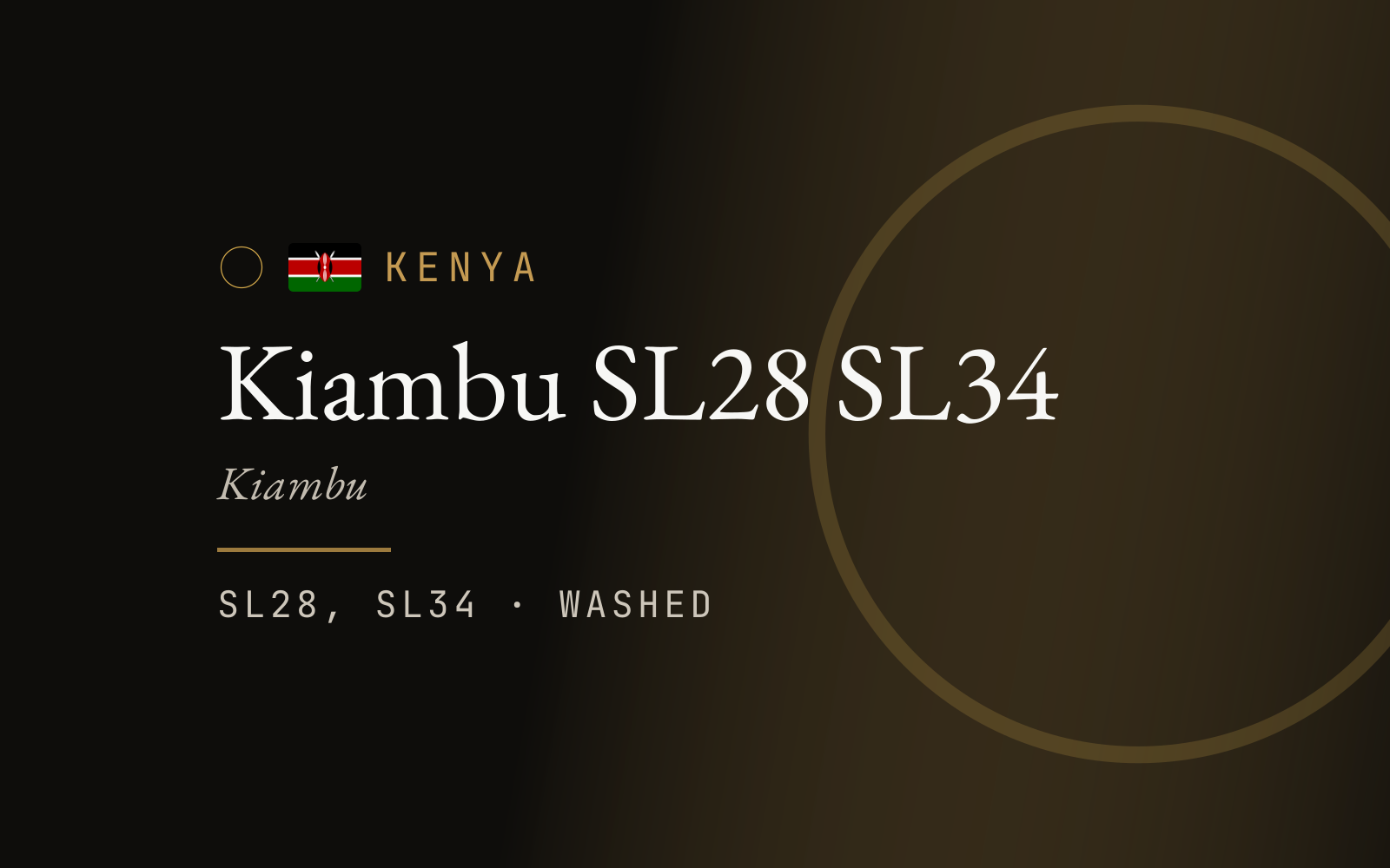 Kiambu SL28 SL34