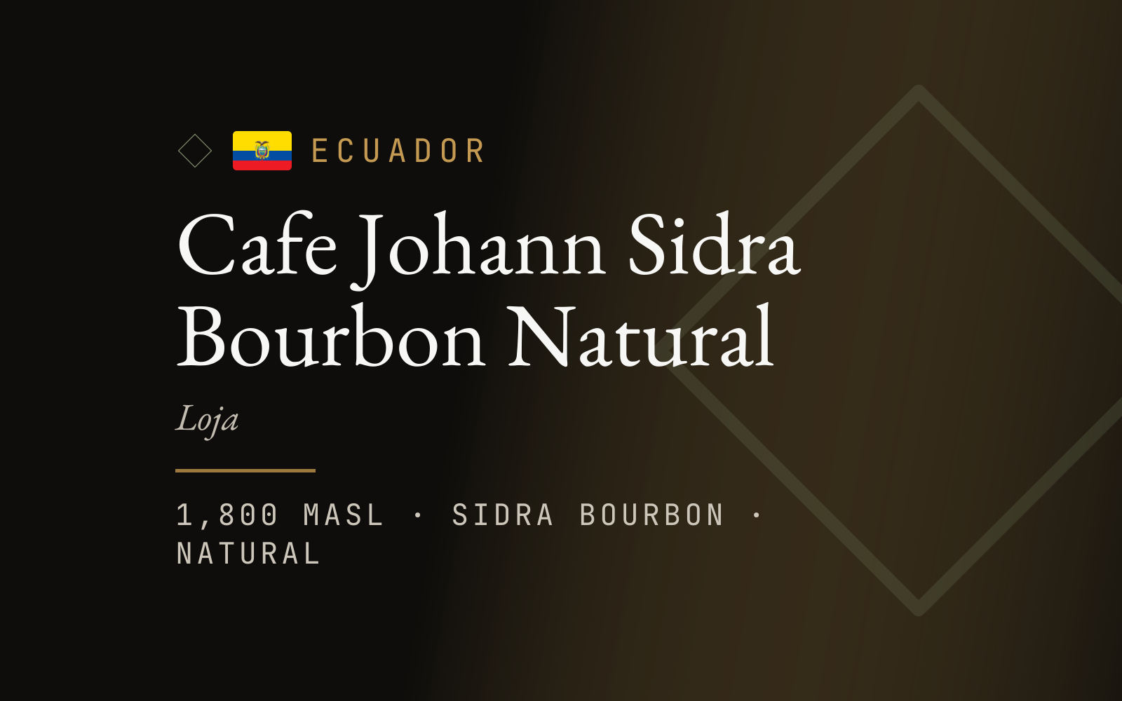Cafe Johann Sidra Bourbon Natural