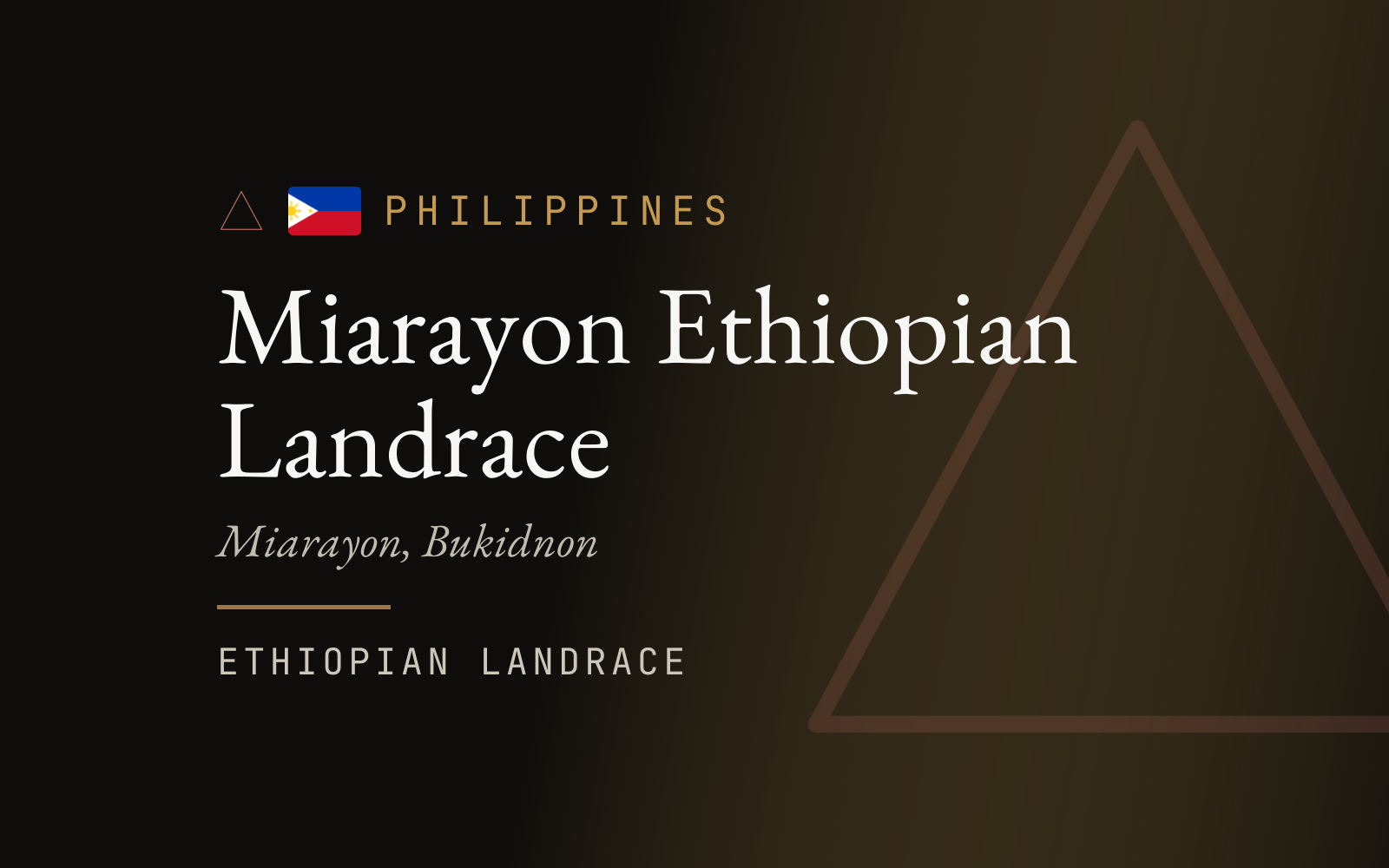 Miarayon Ethiopian Landrace