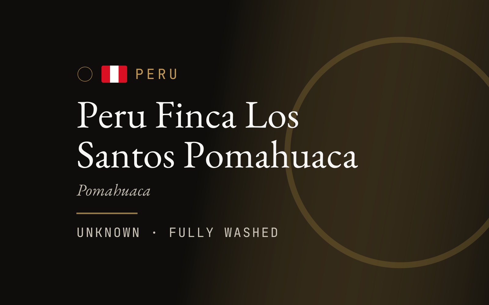 Peru Finca Los Santos Pomahuaca