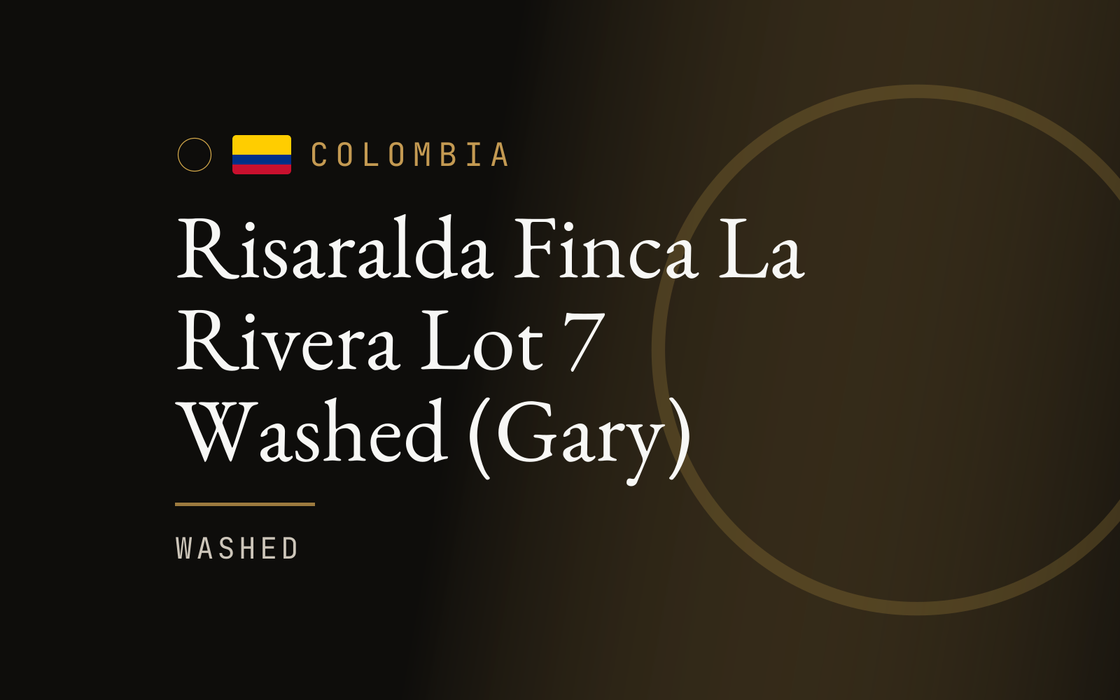 Risaralda Finca La Rivera Lot 7 Washed (Gary)