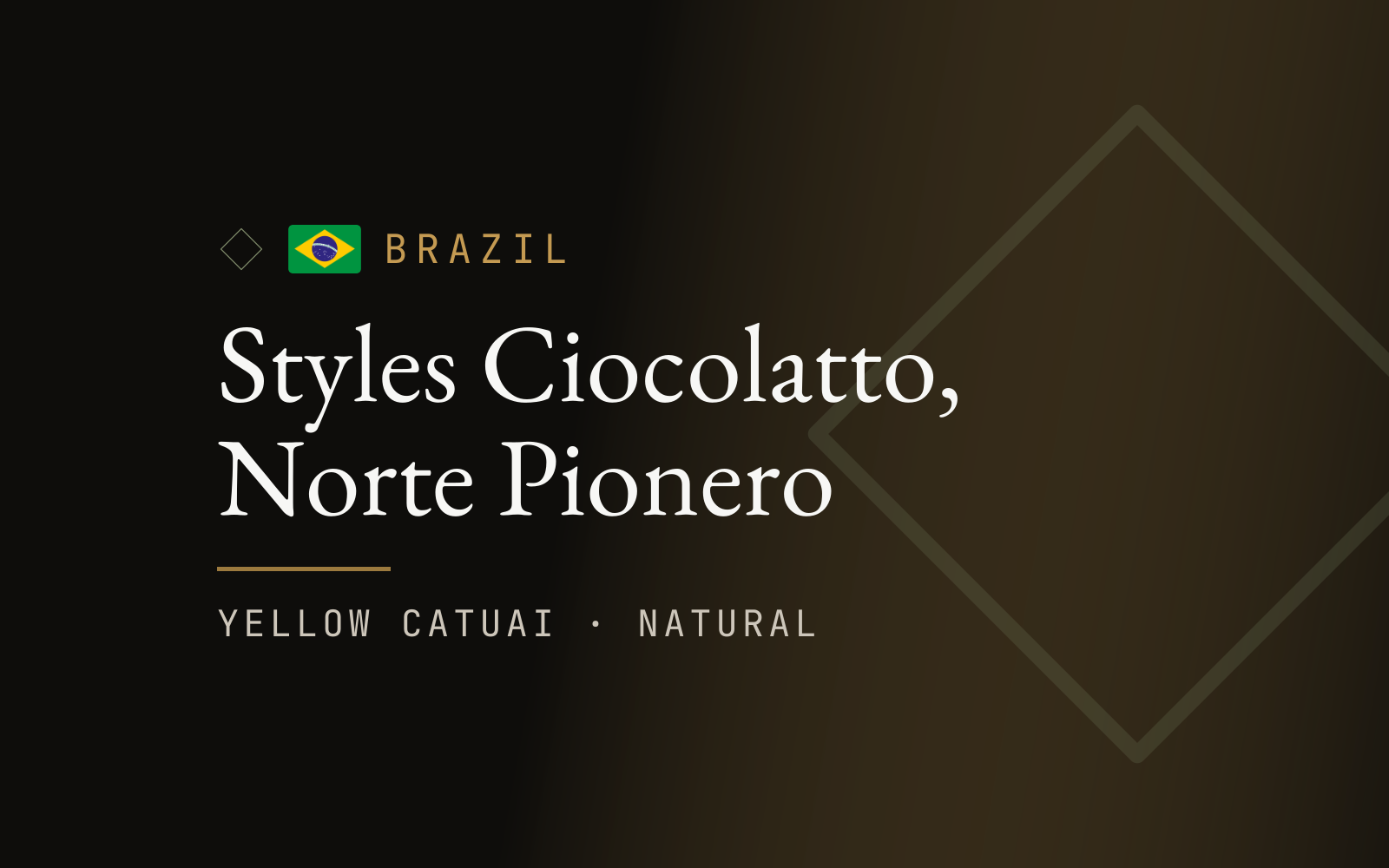 Styles Ciocolatto, Norte Pionero